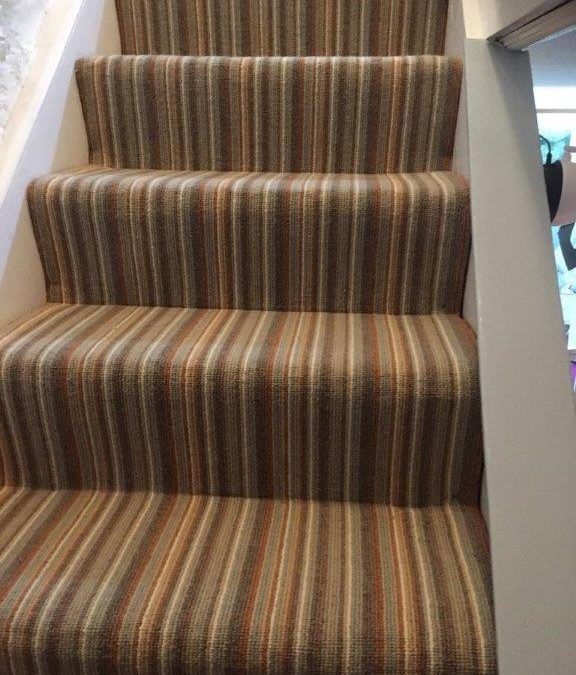 Domestic striped carpet